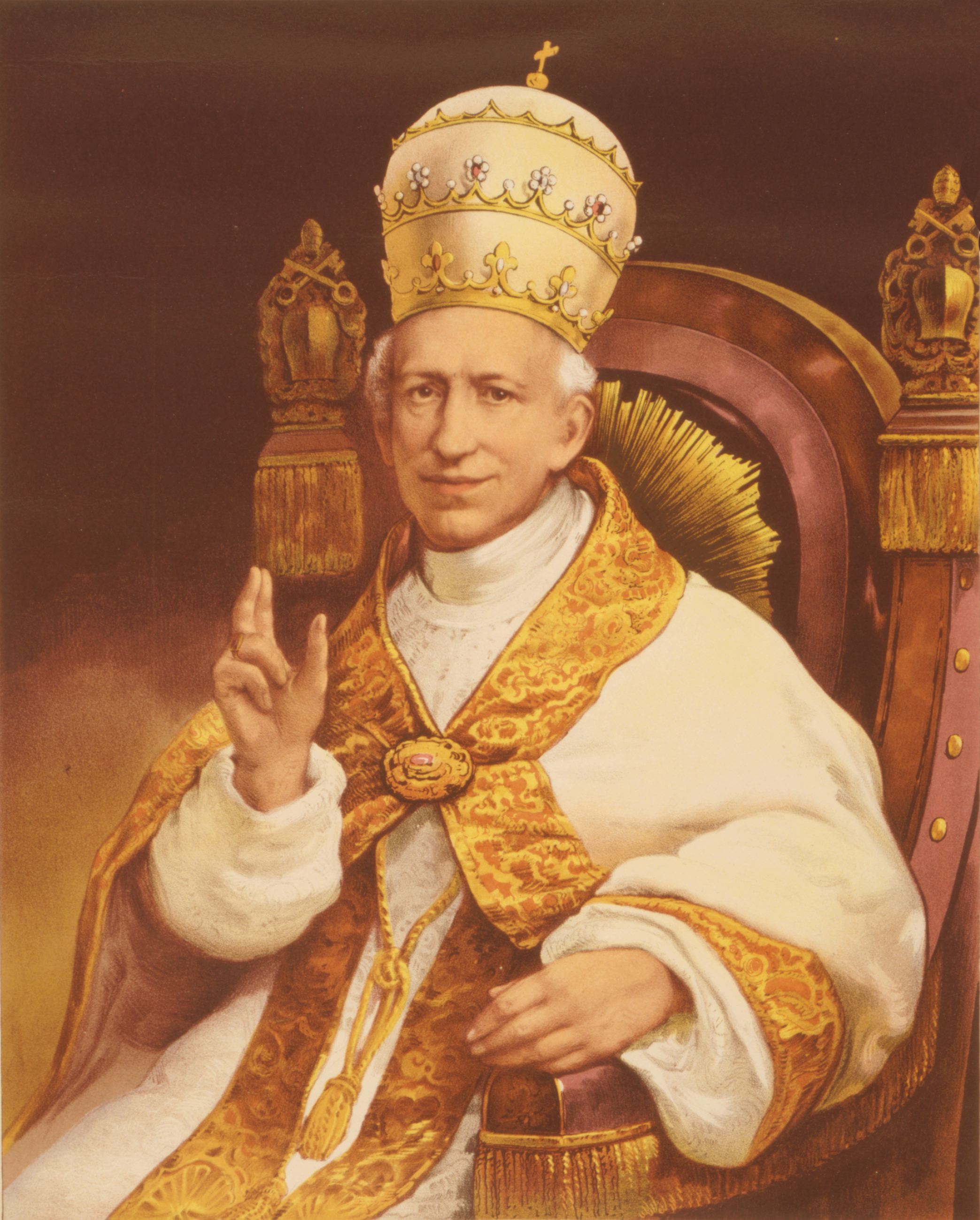 Pope Leo XIII - Authentic portrait from the Vatican album of the Ecumenical Council. (Library of Congress) [Public domain], via Wikimedia Commons