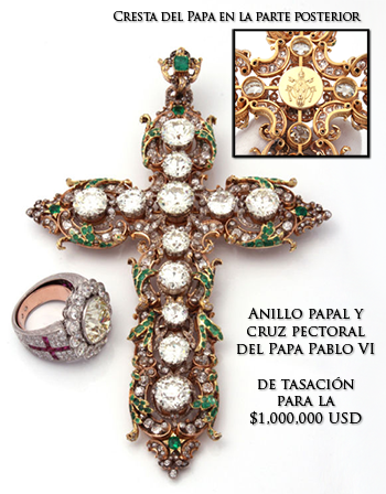 Pope Paul VI's pectoral cross and papal ring