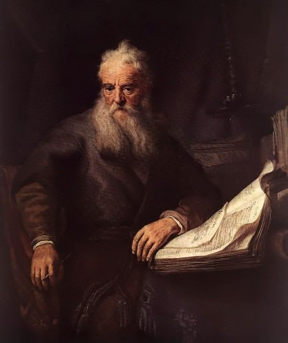 Rembrandts målning av aposteln Paulus