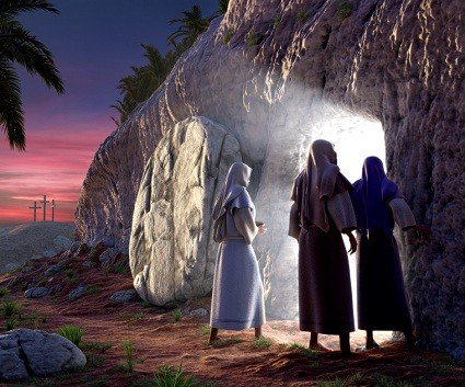 The Resurrection: Mary, Peter, and John at Yahushua's empty tomb