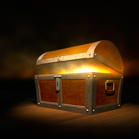 treasure chest full of light