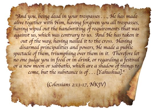 Colossians 2:13-17