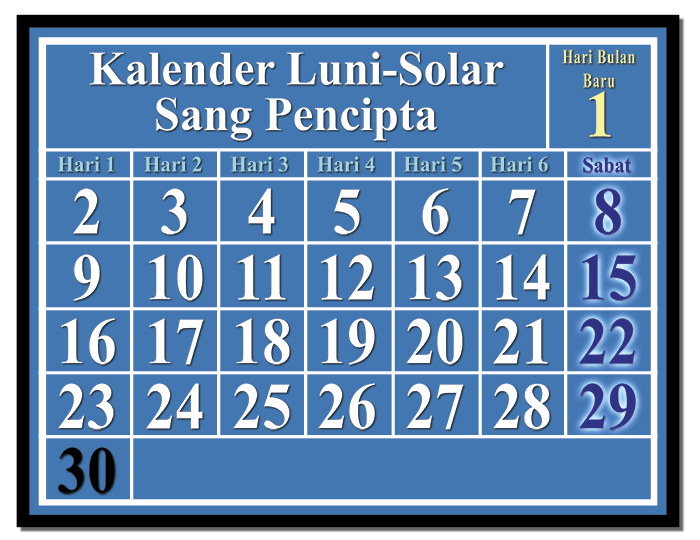 Kalender Luni-Solar Sang Pencipta