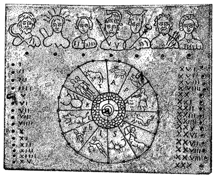 Romersk stickkalender från Titusbaden