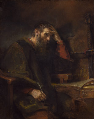 Rembrandt's painting of Apostle Paul