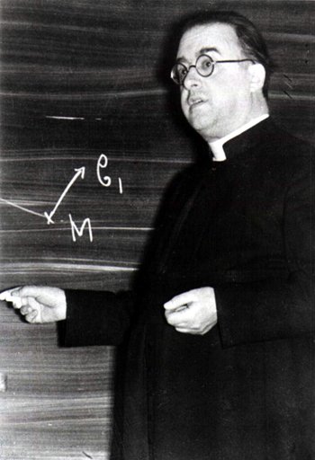 Monseigneur Georges Lemaître, Jesuit-trained priest, author of the 