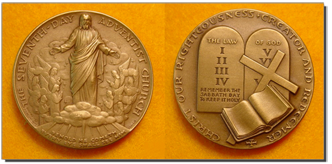 Medal given to Pope Paul VI by Seventh-Day Adventist Church official, B.B. Beach