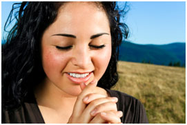 woman praying