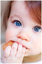 child eating a snack