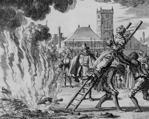 inquisition - person being burned at the stake