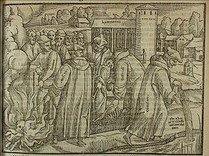Papacy burning John Wycliffe's bones