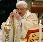 Pope Benedict at Mass
