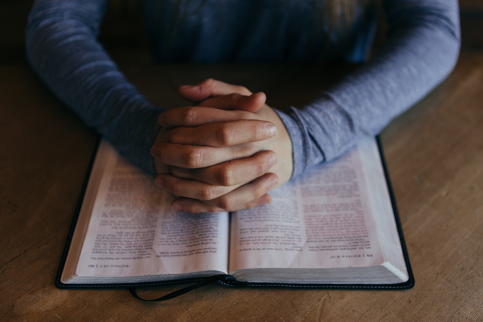 praying with Bible