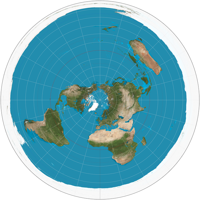 خريطة الأرض المسطحة