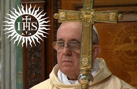 Pope Francis and Jesuit Logo