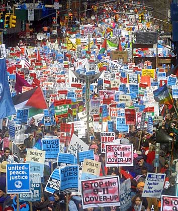 eine Demonstration über den 11. September