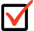 checkbox with red checkmark