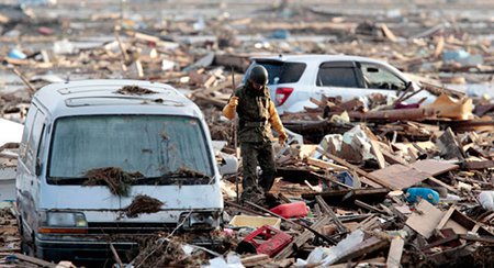 Aftermath of tsunami in Japan (March, 2011)