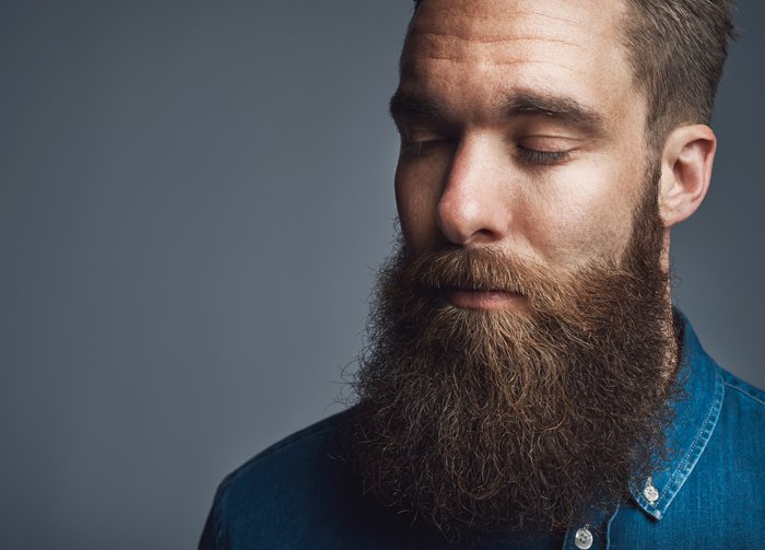 bearded man praying