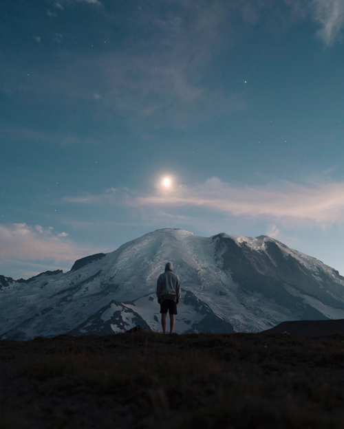 man and moon 