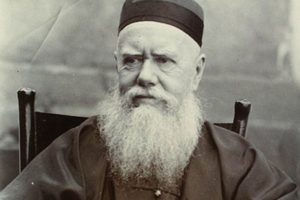 Hudson Taylor, missionnaire du 19ème siècle en Chine; photo portrait en noir et blanc