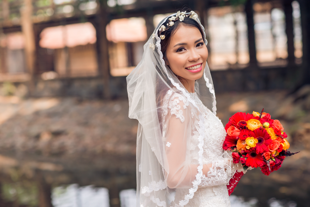 smiling bride