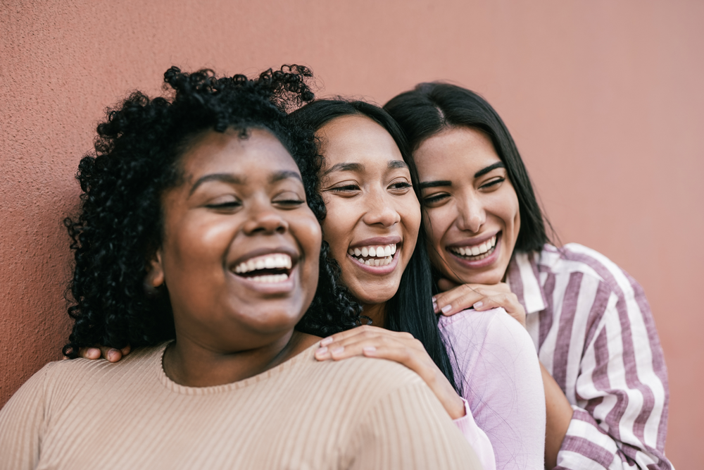 women smiling