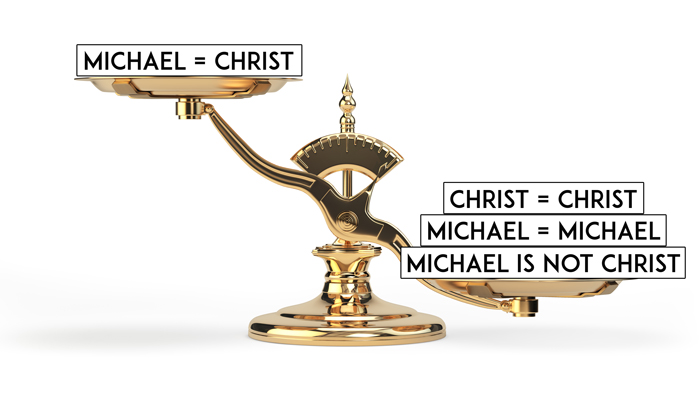 golden-balance-scales michael is not christ