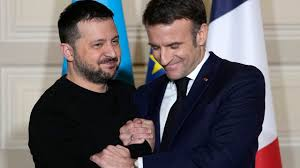 Macron and Zelensky.