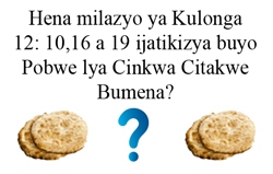 Hena milazyo ya Kulonga 12: 10,16 a 19 ijatikizya buyo Pobwe lya Cinkwa Citakwe Bumena?