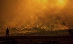 More than 60 wildfires rage across US west – including blaze bigger than Portland