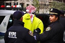 BREAKING: Militarized New York Police Are Arresting Pro Palestinian University Protesters And Walking Them To Police Buses America Is A Police State. Zionism Has Taken Over.