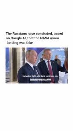 Upon careful analysis, the Russians have concluded that the NASA moon landing was fake. In response to this revelation, Putin intriguingly commented, 