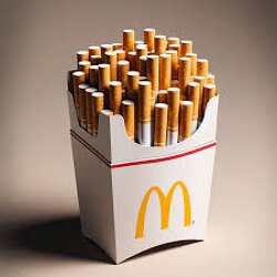 McDonald’s French fries is equal to 100 cigarettes.