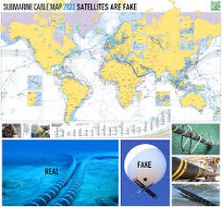 The Earths internet connections are not transmitted by thousands of satellites as @NASA  states, but rather 1,000s of KMs of sea floor 