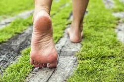 Health Benefits of Walking Barefoot Outside. Earthing is essential for good health. Research shows grounding may be profoundly beneficial in sleep disturbances, stress relief, pain relief, heart rhythm, and immune response.