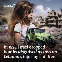 Israel drops toys with bombs inside so they can kill poor children How do pro-Israel people defend this?