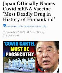 Japan Officially Names COVID mRNA Vaccine 'Most Deadly Drug in History of Humankind.'