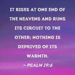 Sun moves in a circuit in the firmament throughout the year, speeding up during the more extensive circuits and slowing during the smaller circuits. Psalm 19 verse 6 ~ His going forth is from the end of the heaven, and his circuit unto the ends of it: and nothing is hidden from the heat.