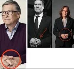 Don't tell me this is just nothing. Don't make excuses. In my 49 years, I have never placed my fingers and hands this way. What and to whom are they signaling?