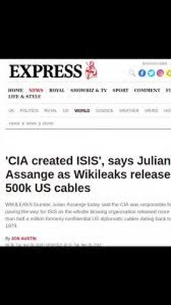 Never forget that when Wikileaks released over half a million U.S. diplomatic cables going back to 1979, Julian Assange came to one chilling conclusion: “The CIA created ISIS”