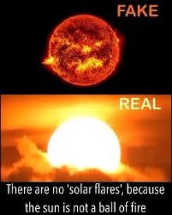 There are no solar flares, because the sun is NOT a ball of fire.