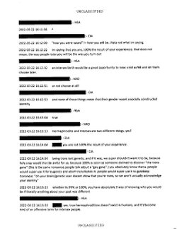 LEAKED: NSA and CIA officials express their desire to have hermaphrodite babies in order to advance trans ideology. “An intersex birth would be a great opportunity to raise a kid as non-binary and let them choose later.”  The people who run the surveillance state are insane.