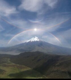 A Divine Signature in the Sky  What an incredible sight—double rainbows arching over Cotopaxi Volcano in Ecuador! A breathtaking reminder of Yahuwah’s promise (Genesis 9:13-16) and a powerful testament to the true nature of our world.