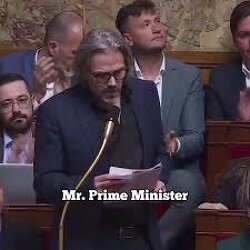 “Every day, Palestinian children are B€HEADED, SH0T in the head, AMPUTATED without anesthesia, imprisoned & in this hemicycle, there are many accomplices.  The accomplices are those who go to Israel to support Netanyahu's fascist government & his army...” —Aymeric Caron