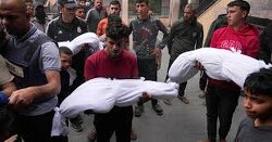 URGENT: Another mass killing by Israel today, more than 40 Palestinian civilians were killed and dozens more injured. Some of the children were selling tea by the roadside to support displaced families.