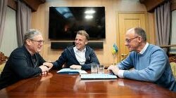 So turns out Starmer, Macron & Merz were just popping over to Kyiv for a bit of a party rather than sorting a peace deal.