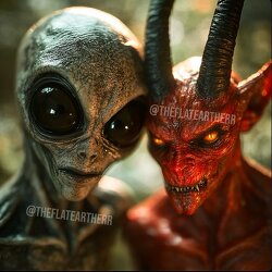 Let’s get one thing straight: there are no “aliens”—only demons. Many of them come from the lands beyond Antarctica’s ice wall, which is why they’re called “extra-terrestrials,” meaning beings from the extra land.