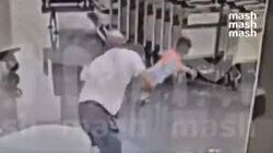 Horrific Israeli crime against an Iranian child in Moscow. CCTV footage from Sheremetyevo International Airport in Moscow, Russia. An Israeli-Belarusian traveller picked up and slammed an Iranian child into the floor. The child and his family had left Iran due to the bombing. As of now, the child - not yet identified - is said to have sustained severe injuries and is in a coma. 
