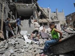 This mother left home to find food for her starving children. When she returned, they were gone—killed in an Israeli airstrike, buried beneath the rubble.  No words. Just heartbreak.